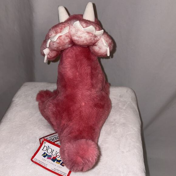 Douglas Triceratops Tracie Plush Pink Dinosaur Stuffed Animal 10" - Picture 4 of 11